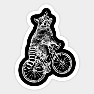 SEEMBO Raccoon Cycling Bicycle Bicycling Cyclist Riding Bike Sticker